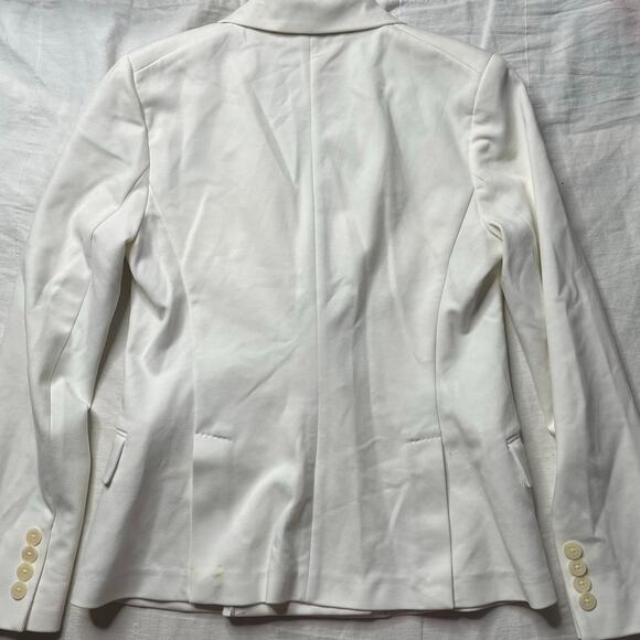 Polo Ralph Lauren White Double Breasted Blazer Sz 8 Women's Office Professional - Picture 3 of 10